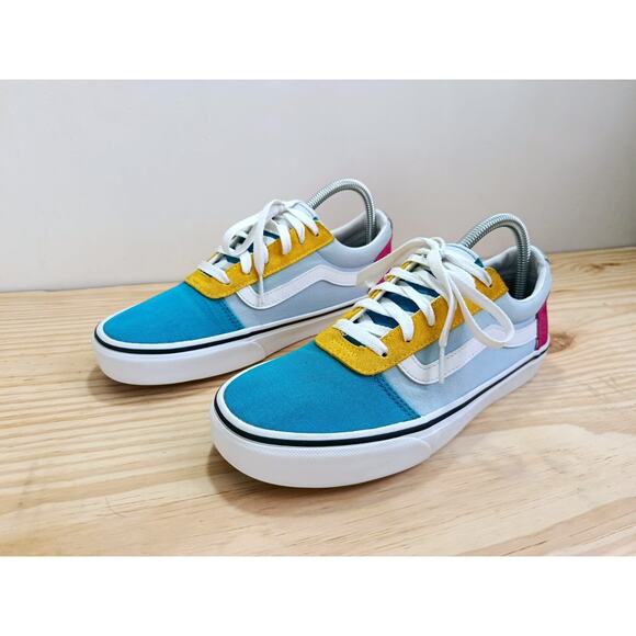 Vans Ward Color Block Low Skate Shoes Skateboarding Canvas Womens Size 8.5 - Picture 2 of 11